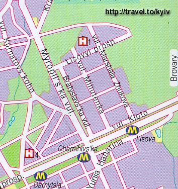 Kyiv Metro & Hotels Map 2 5