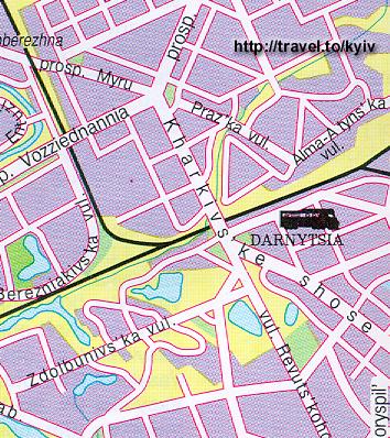 Kyiv Metro & Hotels Map 3�5